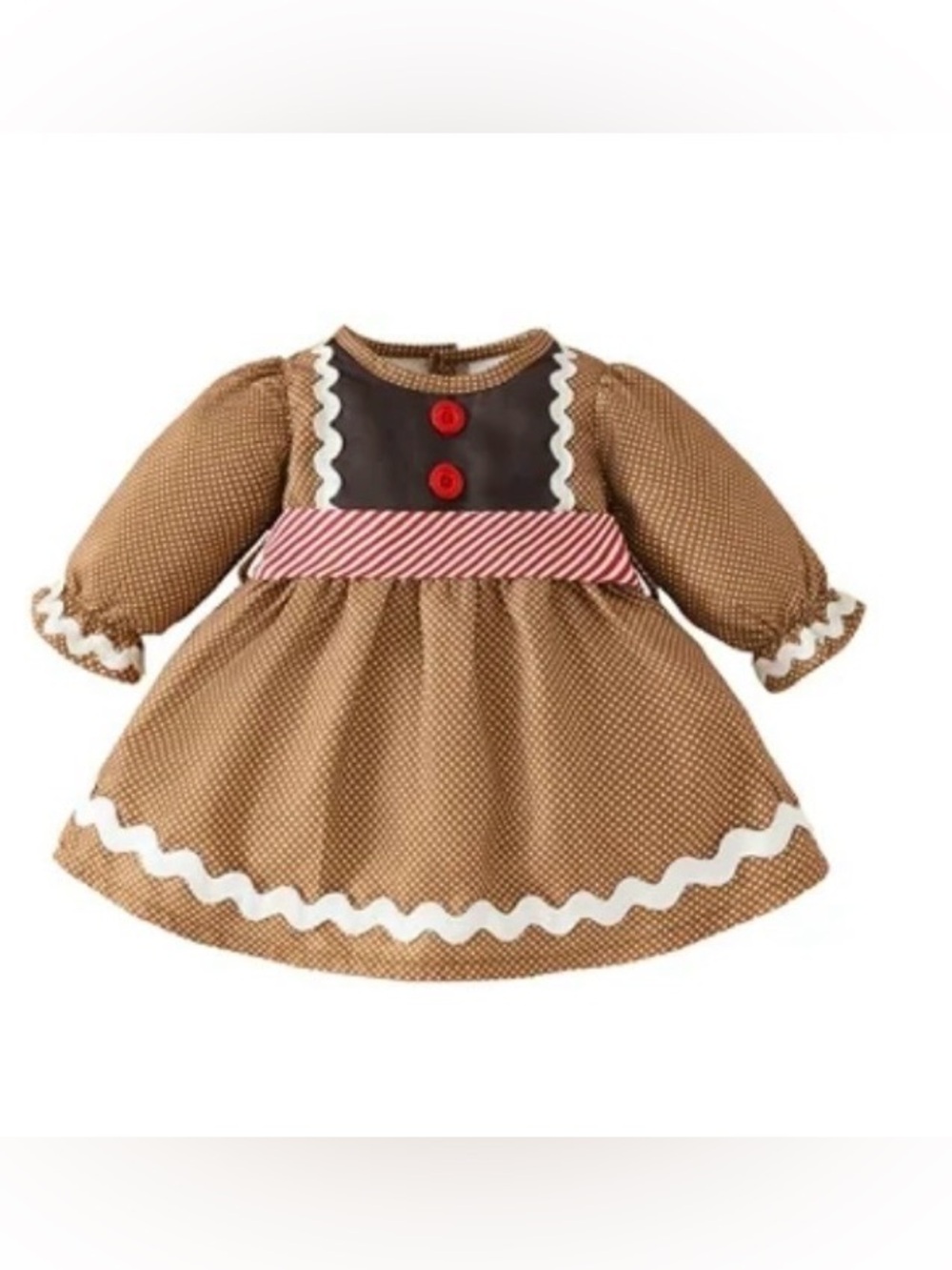 Adorable 6-12 Month Gingerbread GIRLS Dress Holiday/Christmas